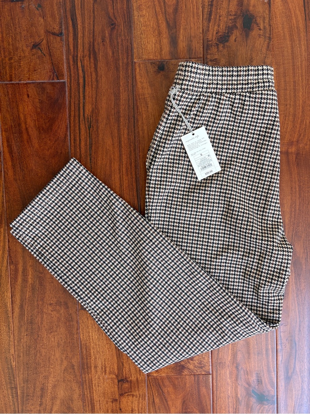 NWT! | A New Day | Women’s | Houndstooth Elastic Waist Trouser Pants | Small